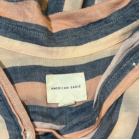 Striped button down. American eagle. Size M. - Picture 3 of 3